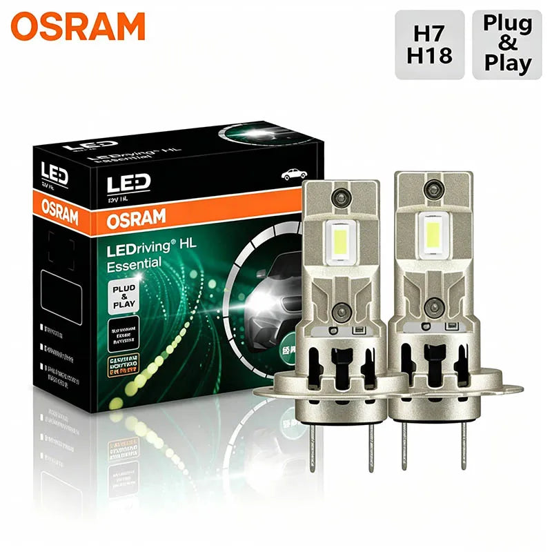 OSRAM LED Essential H7 H18 Replacement Headlight Bulbs PX26d