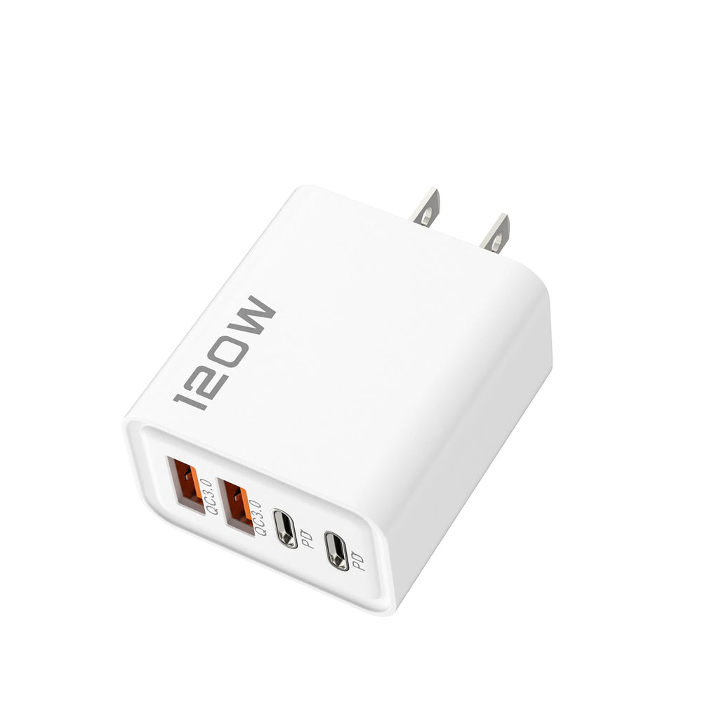 PD 120W 4 Ports USB C Charger Quick Charge 3.0 Type C USB Phone Chargers Fast Charging Adapter for Samsung iPhone Xiaomi Huawei