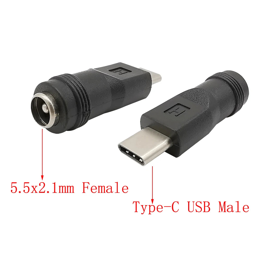 DC Power Male to Female Adapter 6.0x4.4mm 6.3x3.0mm 5.5x2.5mm 5.5x2.1mm 5.5x1.7mm 4.8x1.7mm 4.0x1.7mm 3.5x1.35mm Lapto Connector