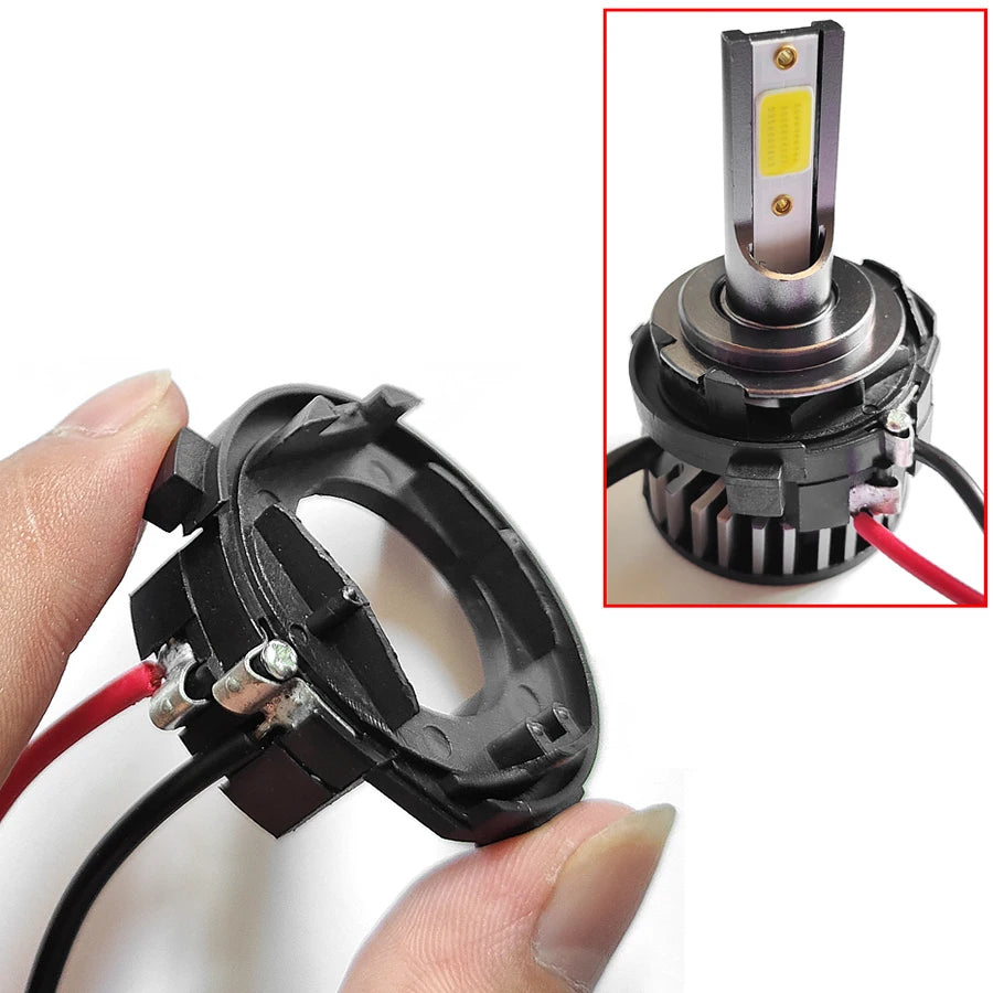 New 2Pcs H7 LED Adapter Holder Retainers For Volkswagen Golf