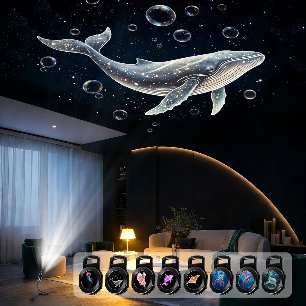 Ocean USB Projector Night Light 8 Replaceable Lamp Sheets fo