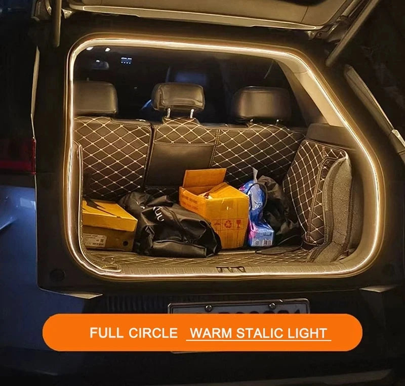 For MG ZS HYBRID+ 2025 2026 Car Boot Luminous Trunk LED Light Strips Waterproof Flexsible Car Accessory