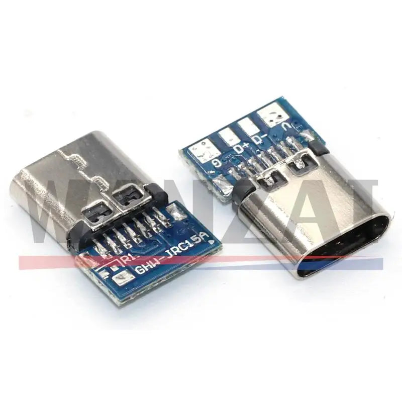 10pcs USB 3.1 Type C Connector 24 Pins Male/Female Socket Re