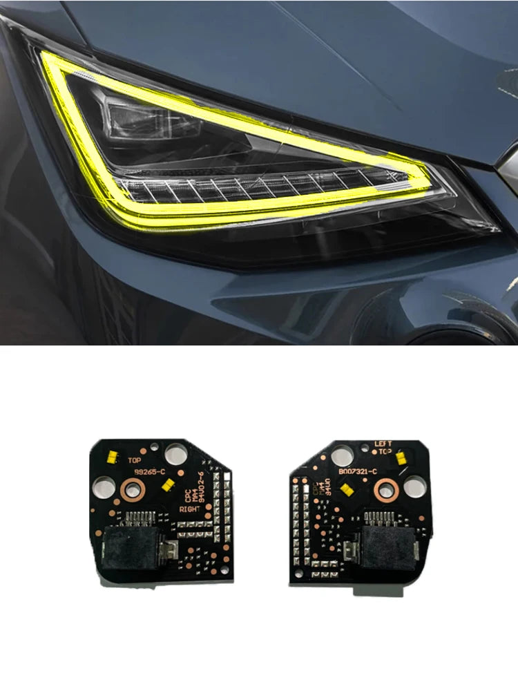 DRL LED daytime running lights board module 2013-2016 Red Blue White for Seat MK3 2013-2016