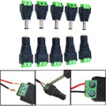 LED Connector Male+Female 2.1x5.5mm 12V DC Power Jack Plug A