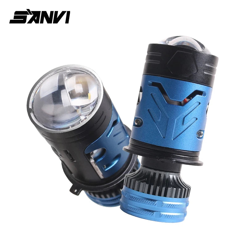 Sanvi 2PCS MINI H4 BI LED Projector Lens Car Headlight Bulb 