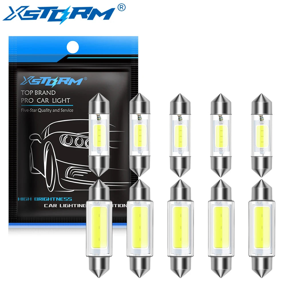10Pcs C5W C10W LED Bulb Canbus 31mm 36mm 39mm 41mm Festoon L