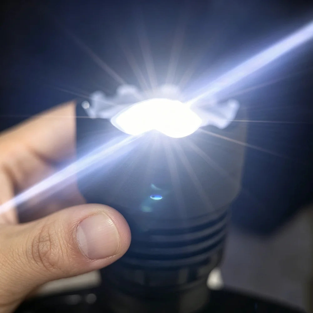 Headlamp Upgraded Version 4 Cores Super Long Range Powerful 