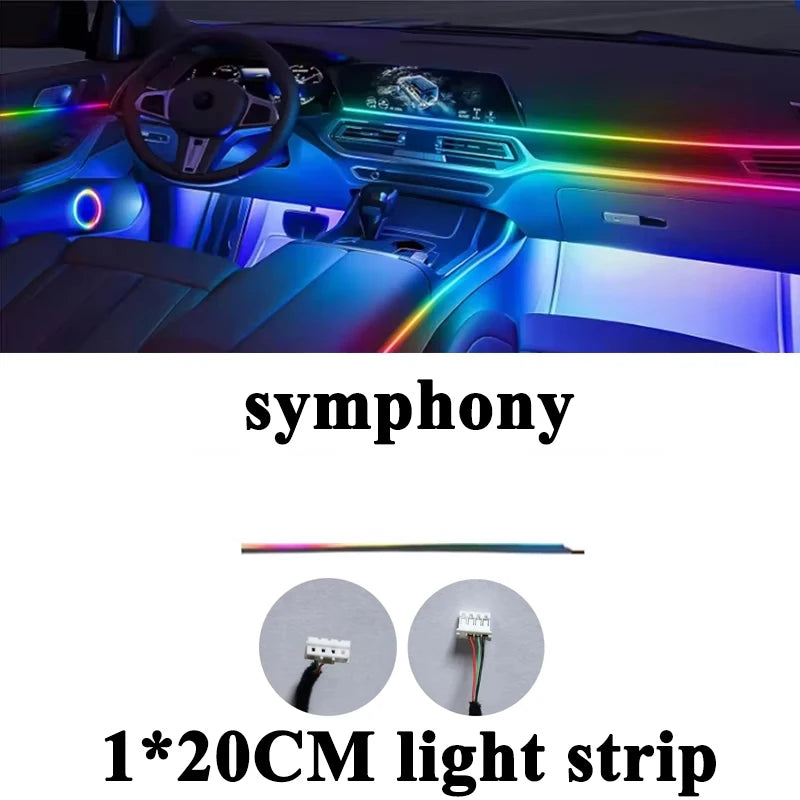 18 in 1 Symphony RGB Atmosphere Light Parts Main Sub Controller 20/35/75/110CM Light Extend Line Speaker Foot Lamp Storage Light