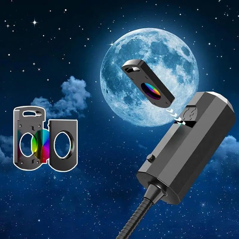 Romantic Rotatable Galaxy Star Projector Portable USB LED Ni