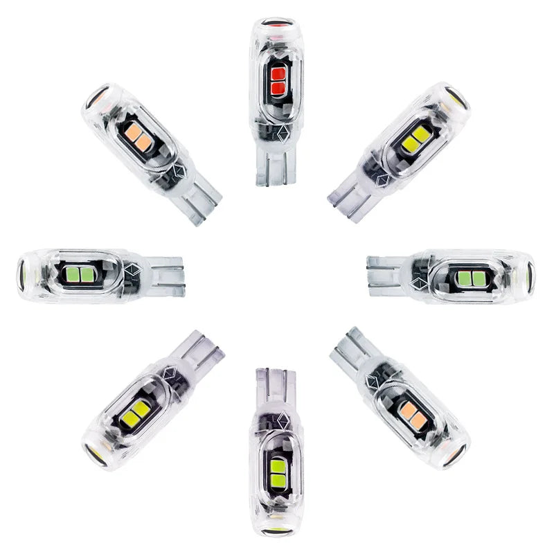 TCYATO2/4/10/20 PCS Flash Strobe T10 W5W LED Bulb12V 2835-5S
