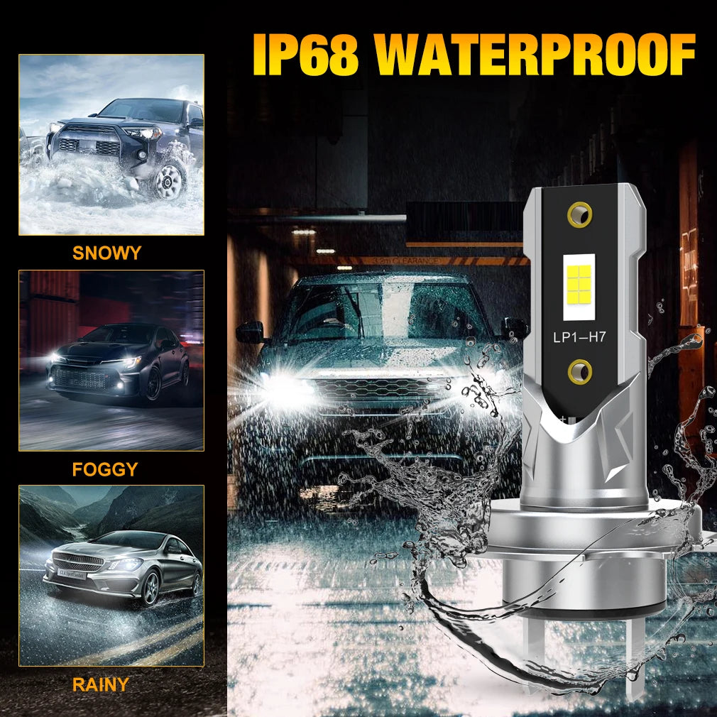 XSTORM H7 LED Bulb Headlight Kit Mini Wireless 50W 20000LM 6