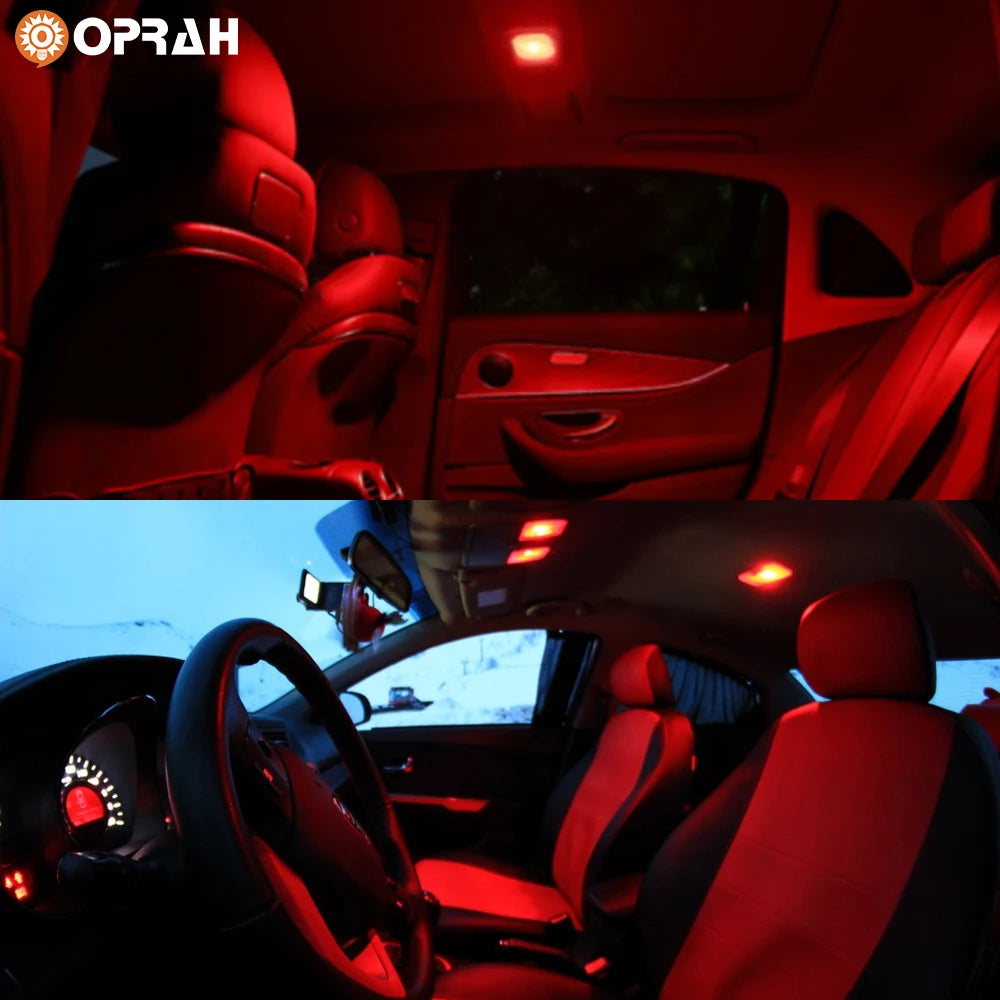 10PCS NEW T10 W5W LED Bulbs 6000K White 194 168 Canbus 3838 LED Chips Car Interior Wedge Dome Map License Plate Door Light Amber