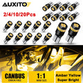 AUXITO 20/10/2Pcs T10 W5W LED Canbus Amber Yellow Anti Error