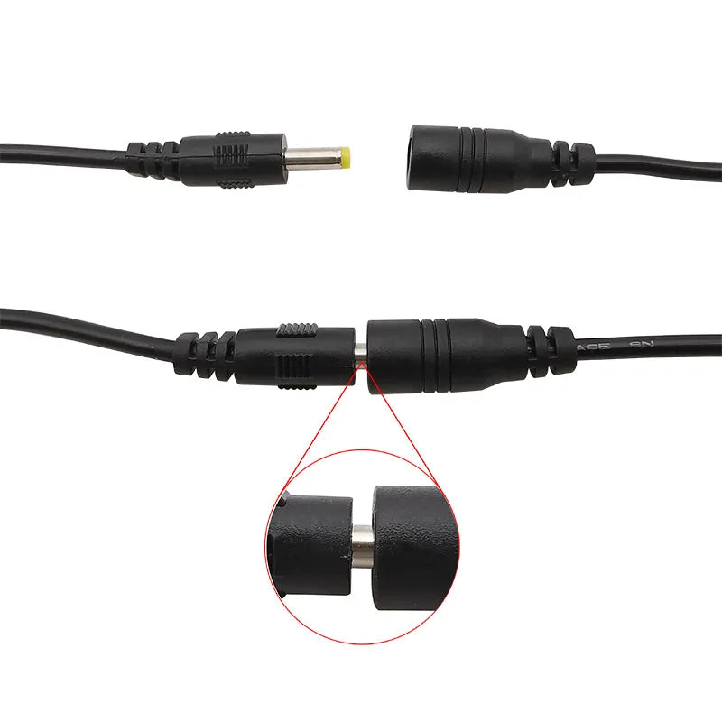 DC 4.0mm X 1.7mm Male Plug Female Jack DC Power Charging Cab