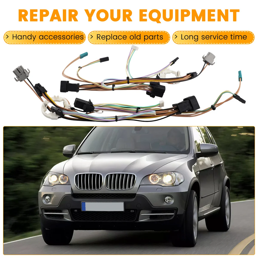 LED Headlight Wiring For BMW X5 E70 2007-2013 Car Front Left & Right Headlight Wiring Harness Internal Cable