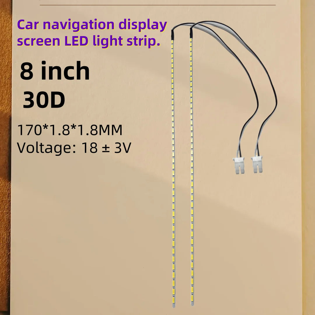 2PCS LED Backlight Strips for 7-inch 8-inch 9-inch 9.7-inch 10.4-inch Car Navigation Displays or Automotive Interior Lightin