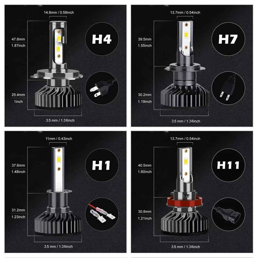 Led Headlight 110W 4300K 6000K 8000K HB3 HB4 9005 9006 H1 H8