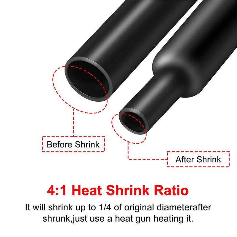 2M 4 1 Heat Shrink Tubing Adhesive Waterproof Glue Insulated