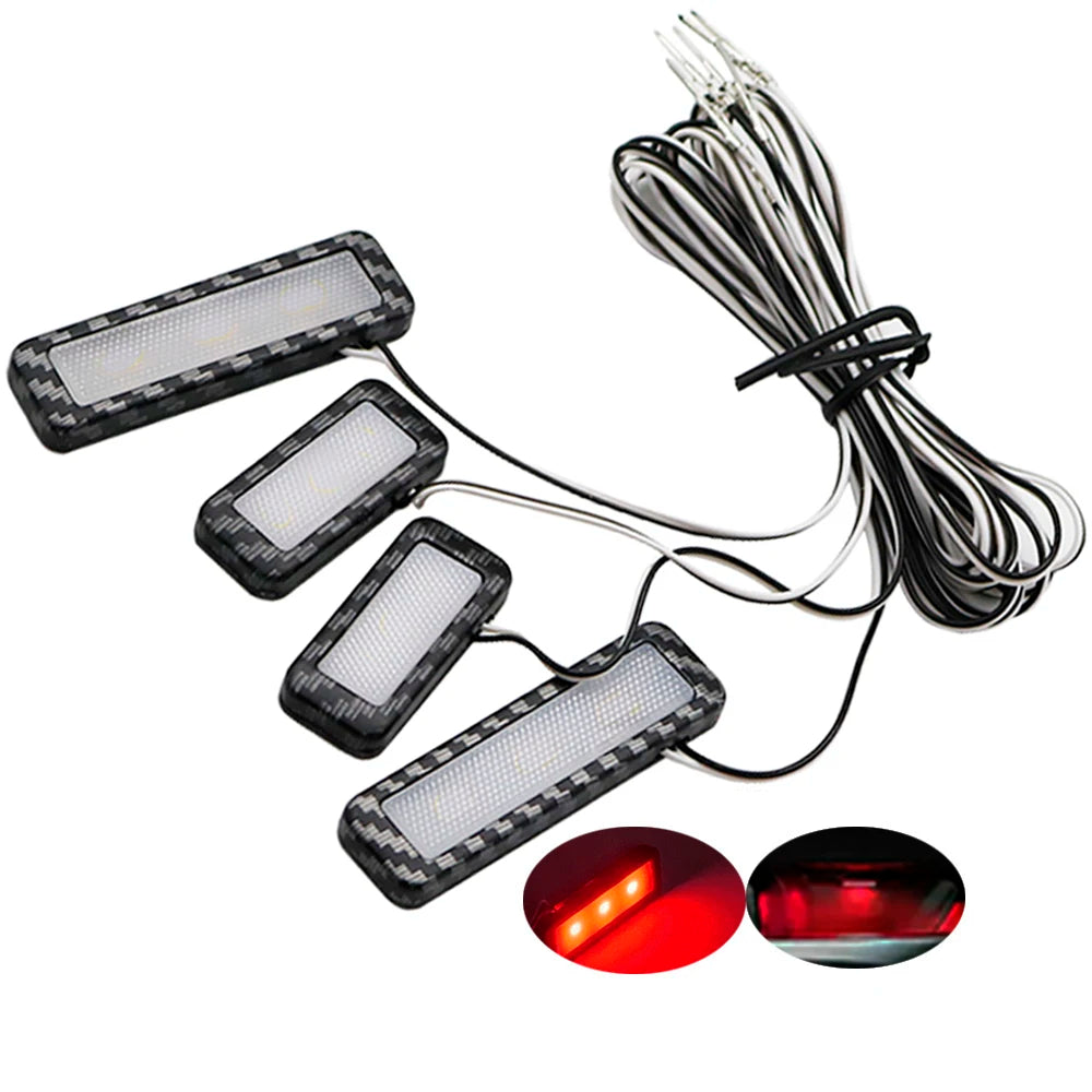 4Pcs Armrest Interior Door Handle Lighting Car Styling LED Car Inner Bowl Light Universal Auto Atmosphere Lamp Decorative Light