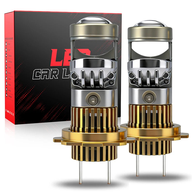 2PCS H7 LED Projector Lens H4 H8 H11 9005 HB3 9006 HB4 Led Car Headlight Bulb Canbus 600000LM High Low Beam Mini Lamp 12V 6000K