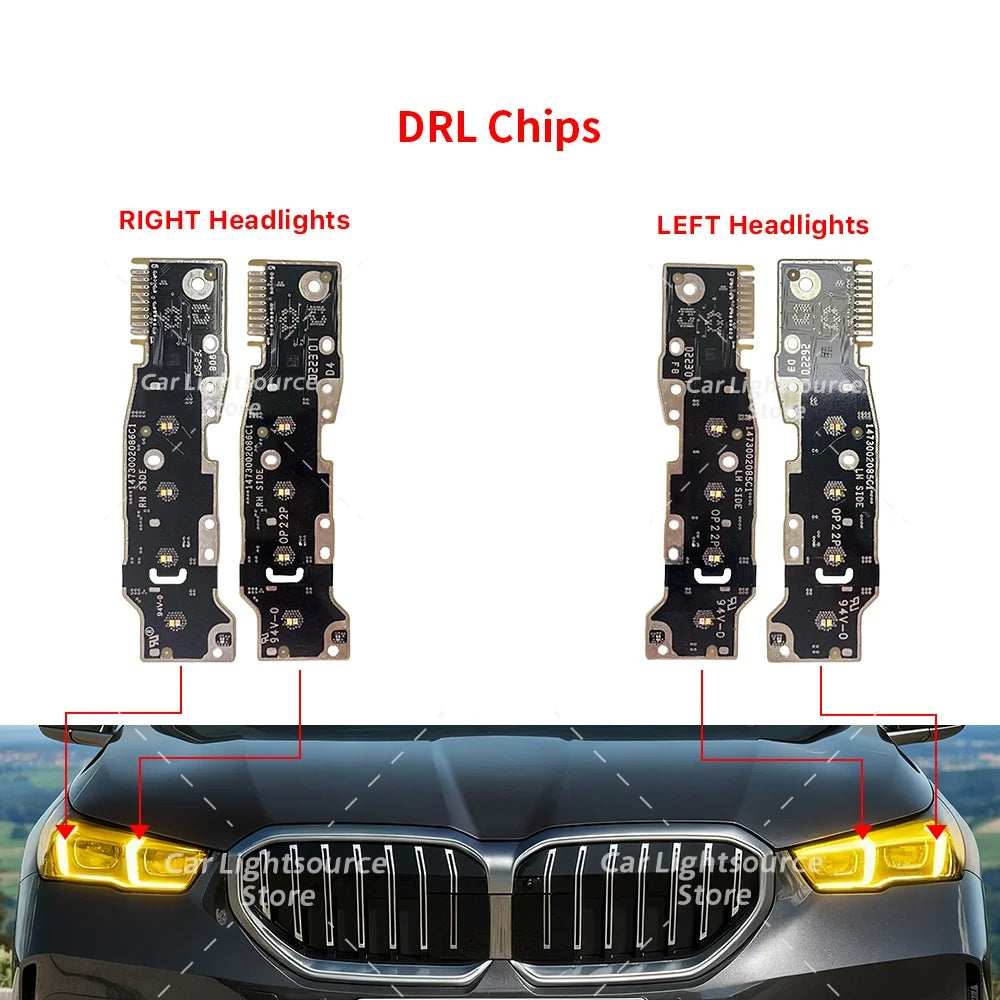 DRL LED Board Light Source For BMW G90 M5 G60 G61 5 Series 2024 2025 Non-RGB Daytime Running Light Turn