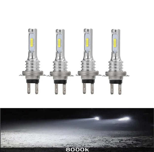4PCS H7 LED H4 Headlight Bulbs High Low Beam 6000K White Lights Car Fog Lights Auto DRL H11 CSP Chips 12V 24V 80W 3000K 4300K