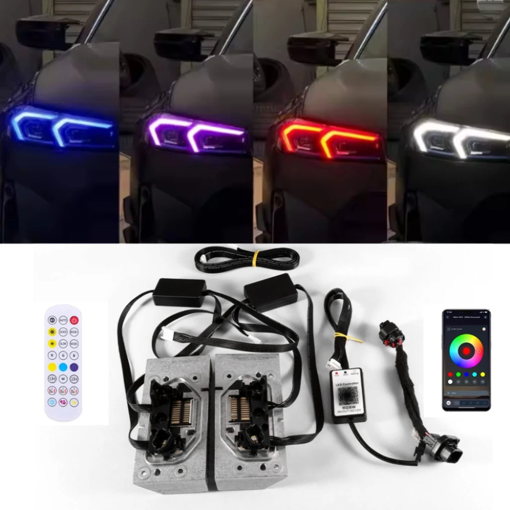 DRL RGB Multicolor LED Panel Daytime Running Lights Red RGBW Yellow Blue Daytime Running Light for BMW G28