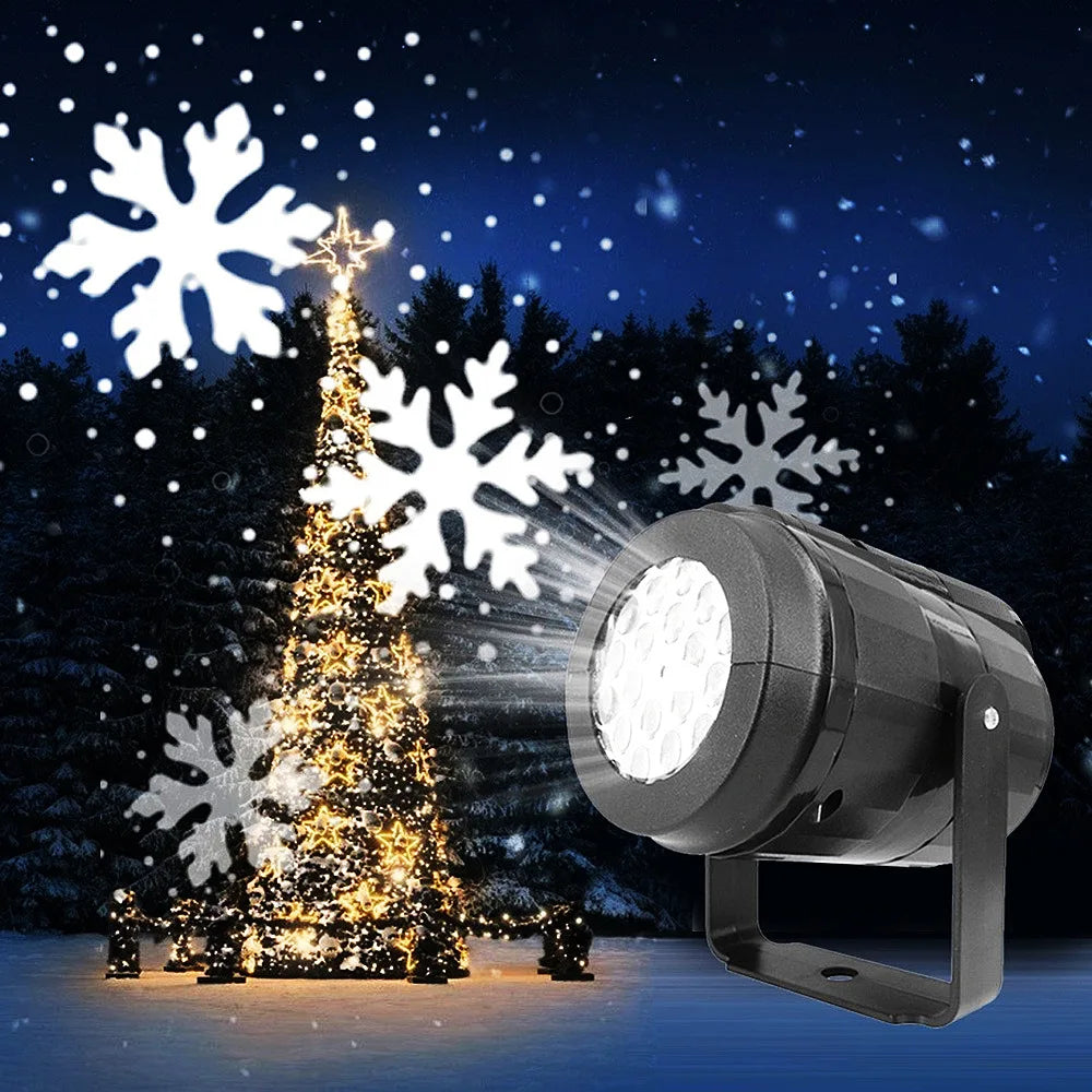 2025 LED USB Snowflake Projector Holiday Lights Christmas Pr