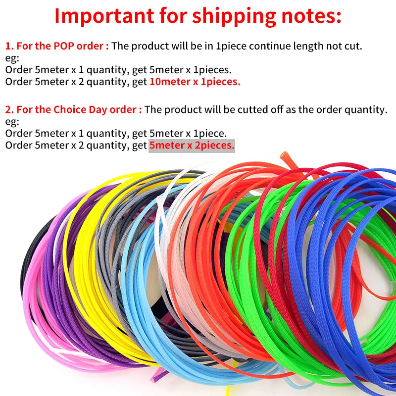 PET Expandable Cable Sleeve 3/4/6/8/10/12/14mm Tight Braided