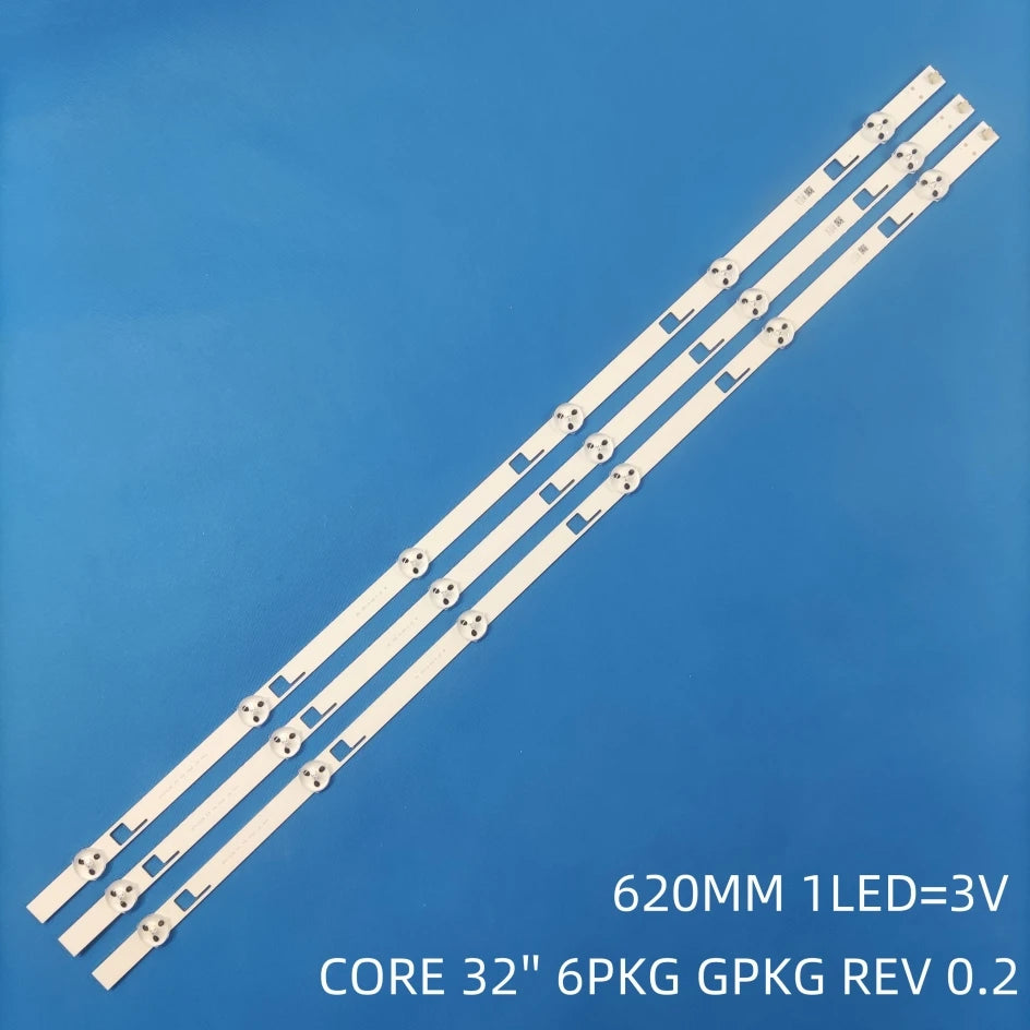 LED Backlight Strip for 3pcs LED 32W2434D 32W2433D 32L2453RB 32L2454RB 32W2433RK 32W2454RK UNV3232-01Y CORE