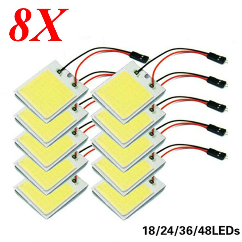 4/8 PCS Car Interior Accessories 18/24/48 SMD T10 4W 12V COB