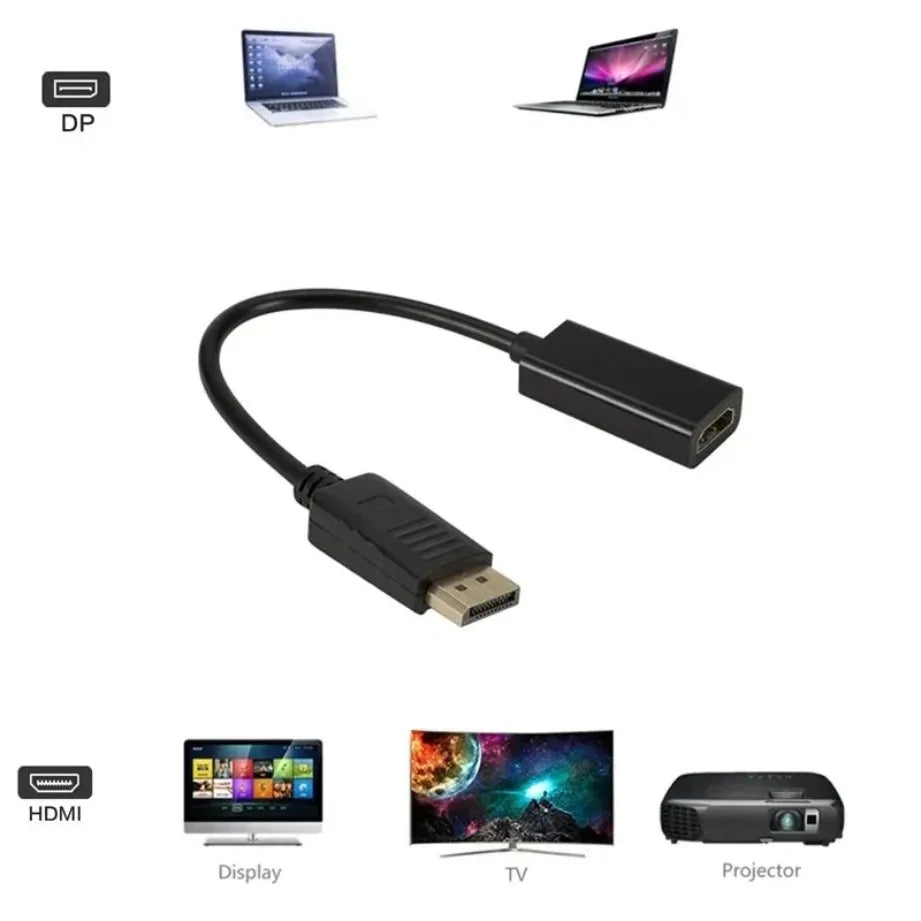 1080P DisplayPort to HDMI-compatible Cable Adapter DP Male T