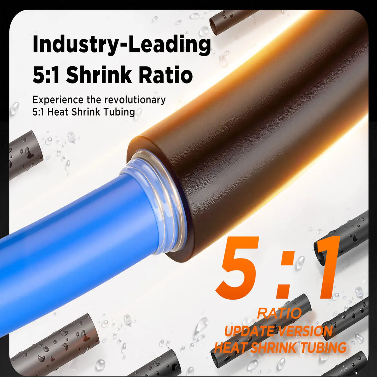 5 1 Ratio Heat Shrink Tubing Φ4mm to Φ52 Dual Wall Adhesive 