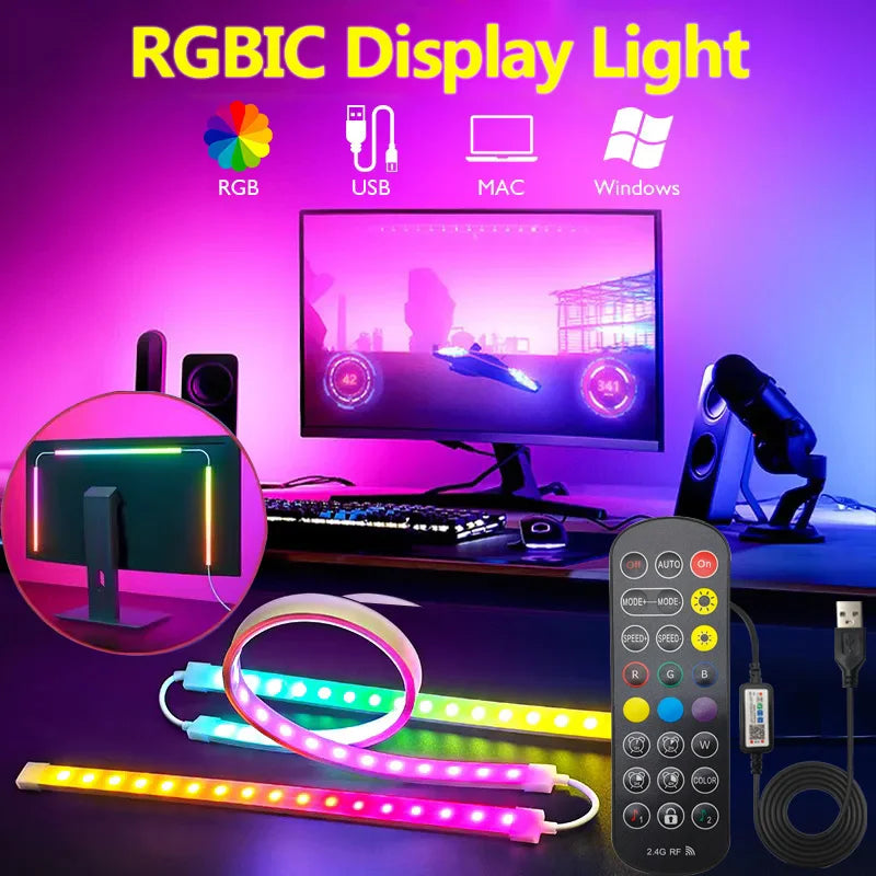 Smart Gaming LED Strip Lights 24-34 Inch Computer Screen Bac