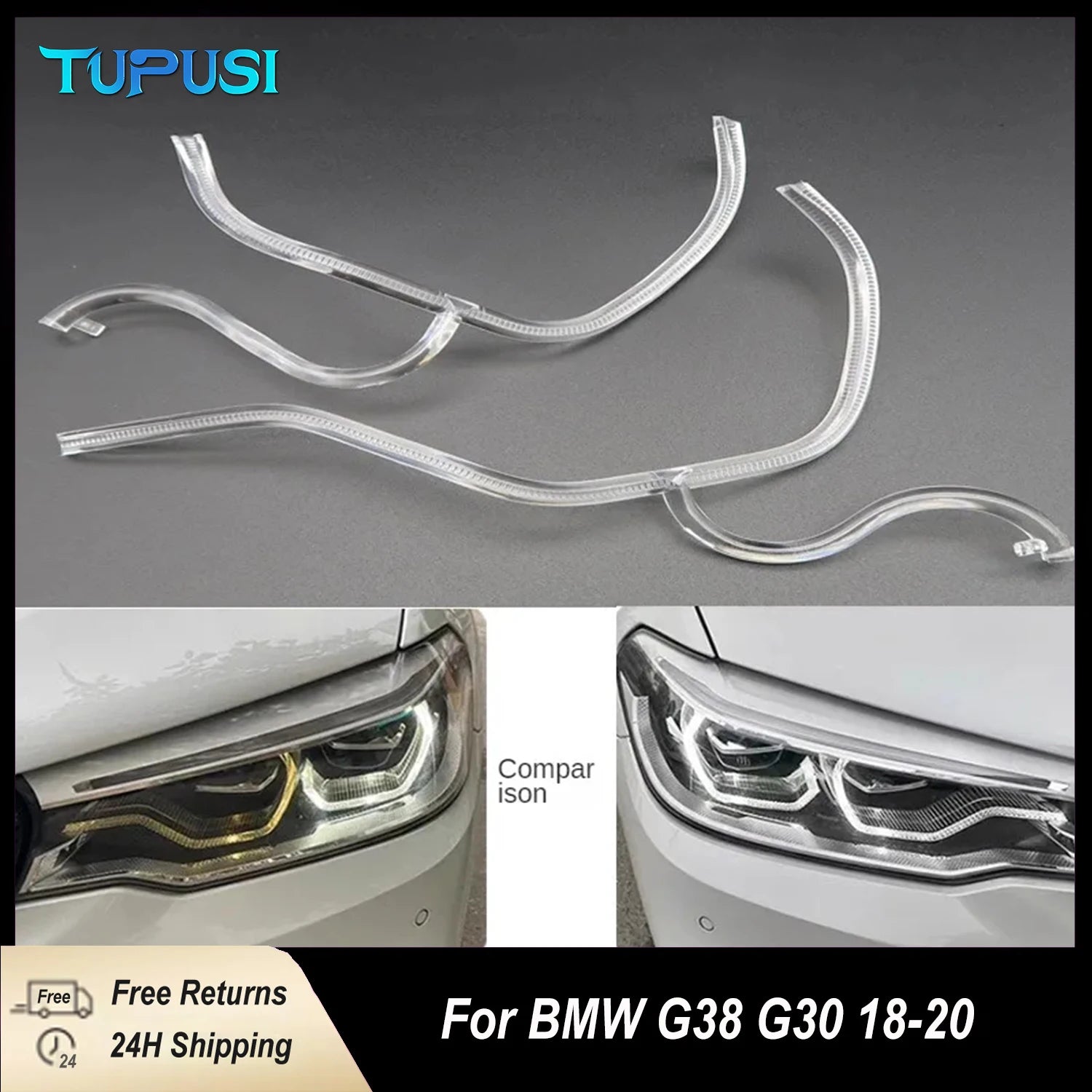 DRL Light guide plate Light guide tube Headlight Daytime Running Light Guide Angel Eye for BMW G30