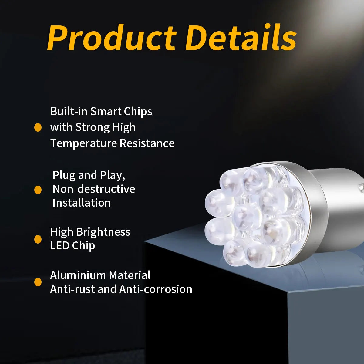 2Pcs Super Bright 12V/24V 1156 BA15S P21W S25 G18 R5W 1157 B