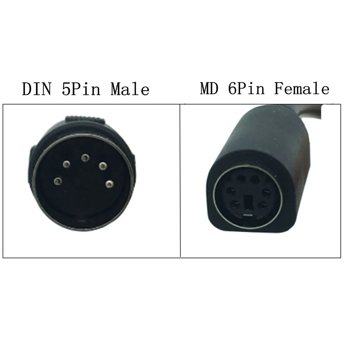 New PS2 DIN5 Male To MD6 Female Cable 0.15m For Keyboard Mou
