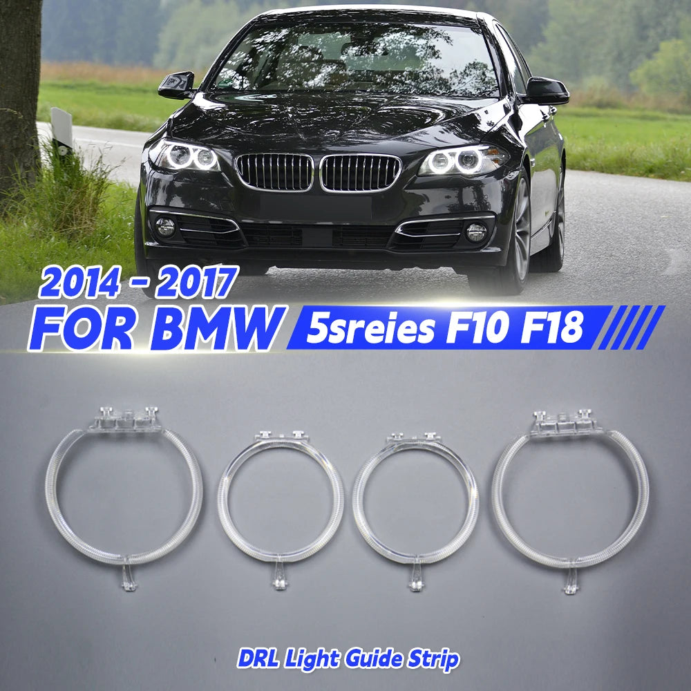 Angel Eyes DRL Light Guide Tube Plate Strip Bar For BMW 5 Series F10 F18 2014-2017 Headlight Daytime Running