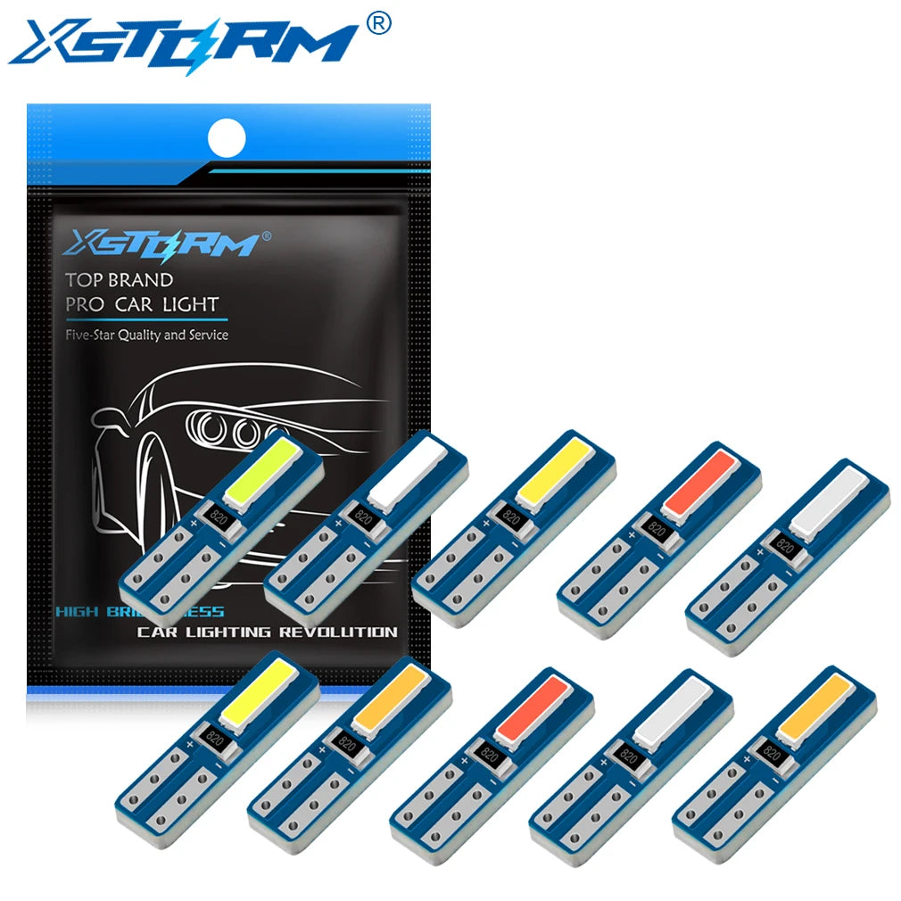 10Pcs T5 Led Bulb Canbus W3W 74 286 W1.2W Super Bright Car I