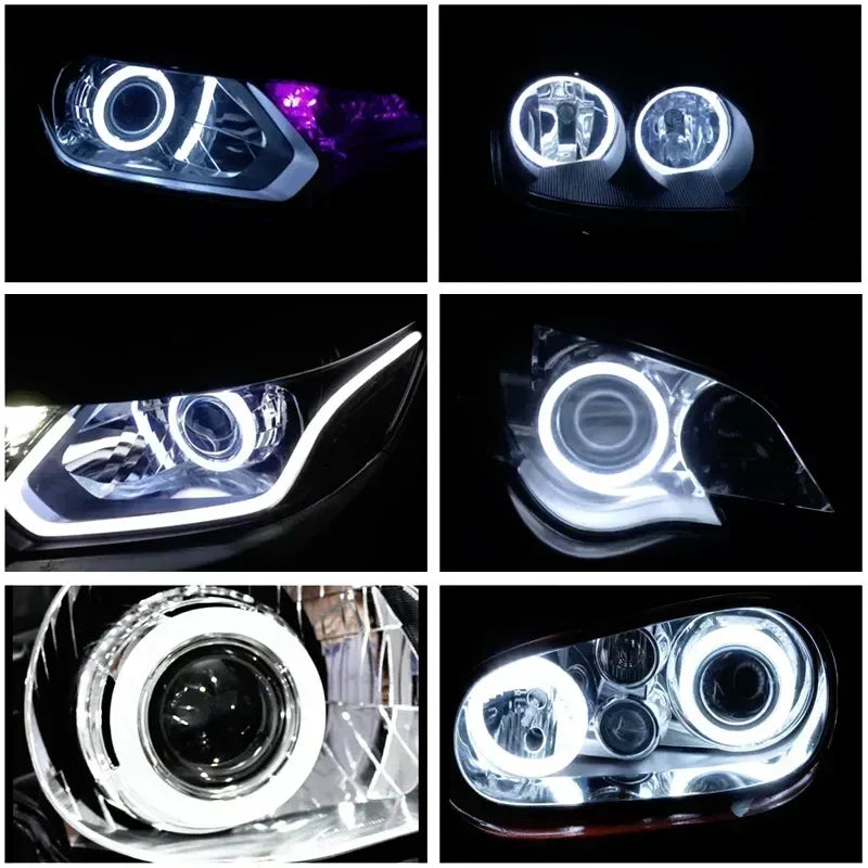 2PCS RGB Cotton LED Angel Eyes Halo Rings 60mm 70mm 80mm LED