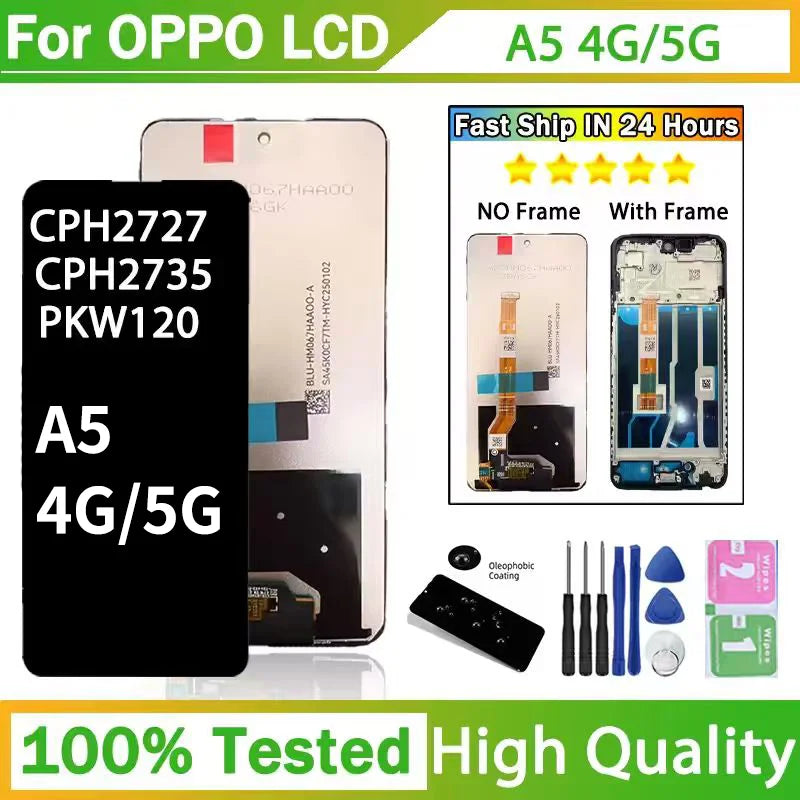 6.67 High Quality For Oppo A5 4G/5G LCD CPH2735 CPH2727 PKW1