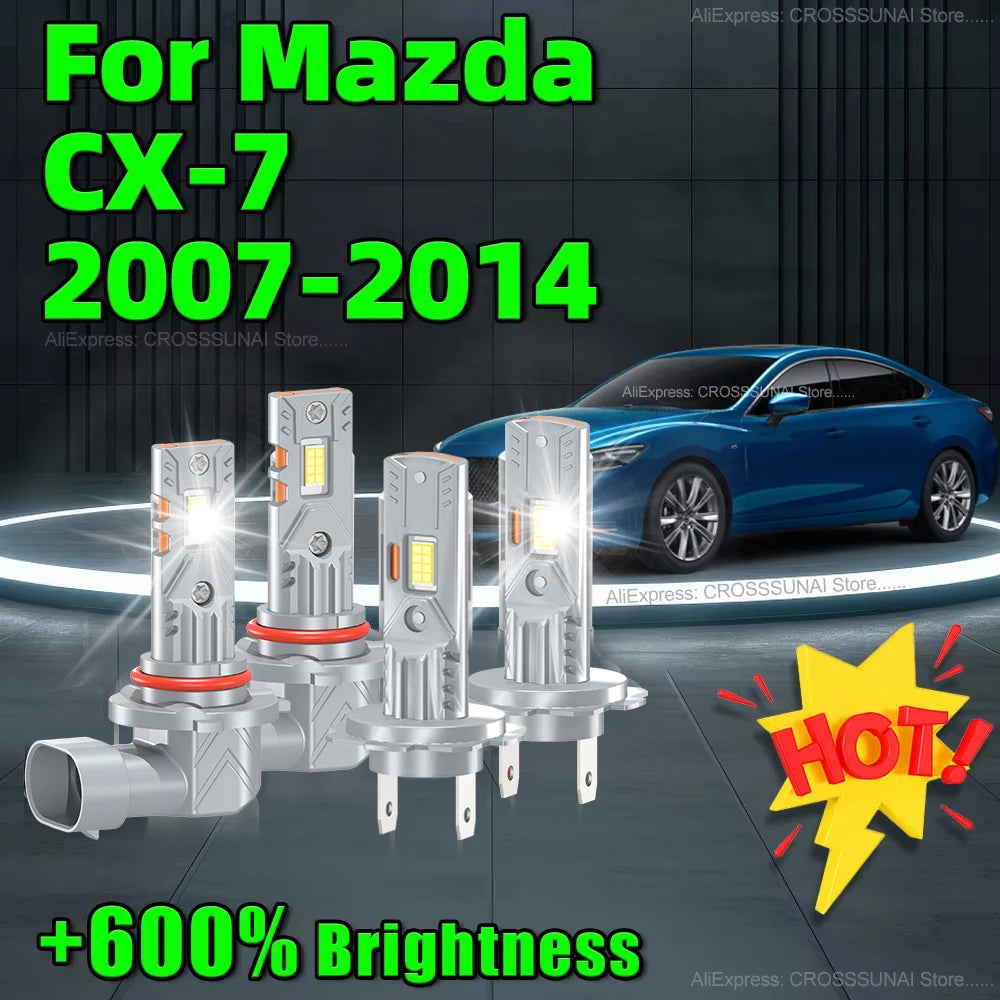 2/4Pcs Led Bulb HB3 H7 Car Headlight 60000LM Light 6000K For