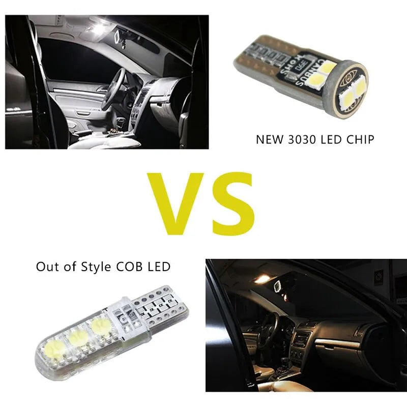 2/6/10Pcs T10 W5W 6SMD 3030 Super Bright LED Canbus No Error