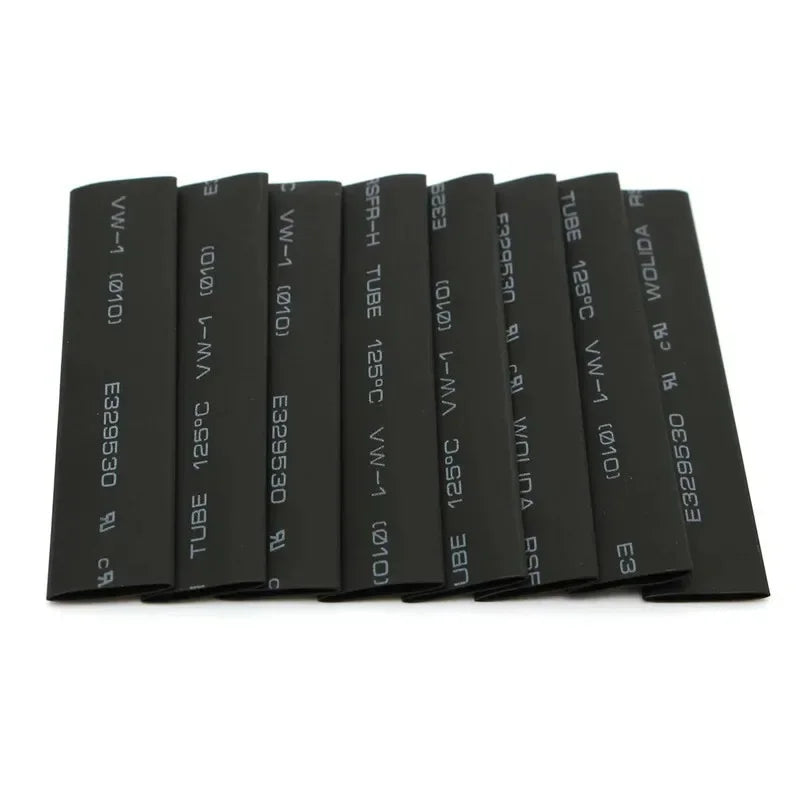 8 Meter/set Heat Shrink Tubing 1/2/3/4/5/6/8mm 2 1 Black Ins