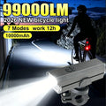 NEW 99000LM Bicycle Headlight USB Rechargeable Waterproof Bi