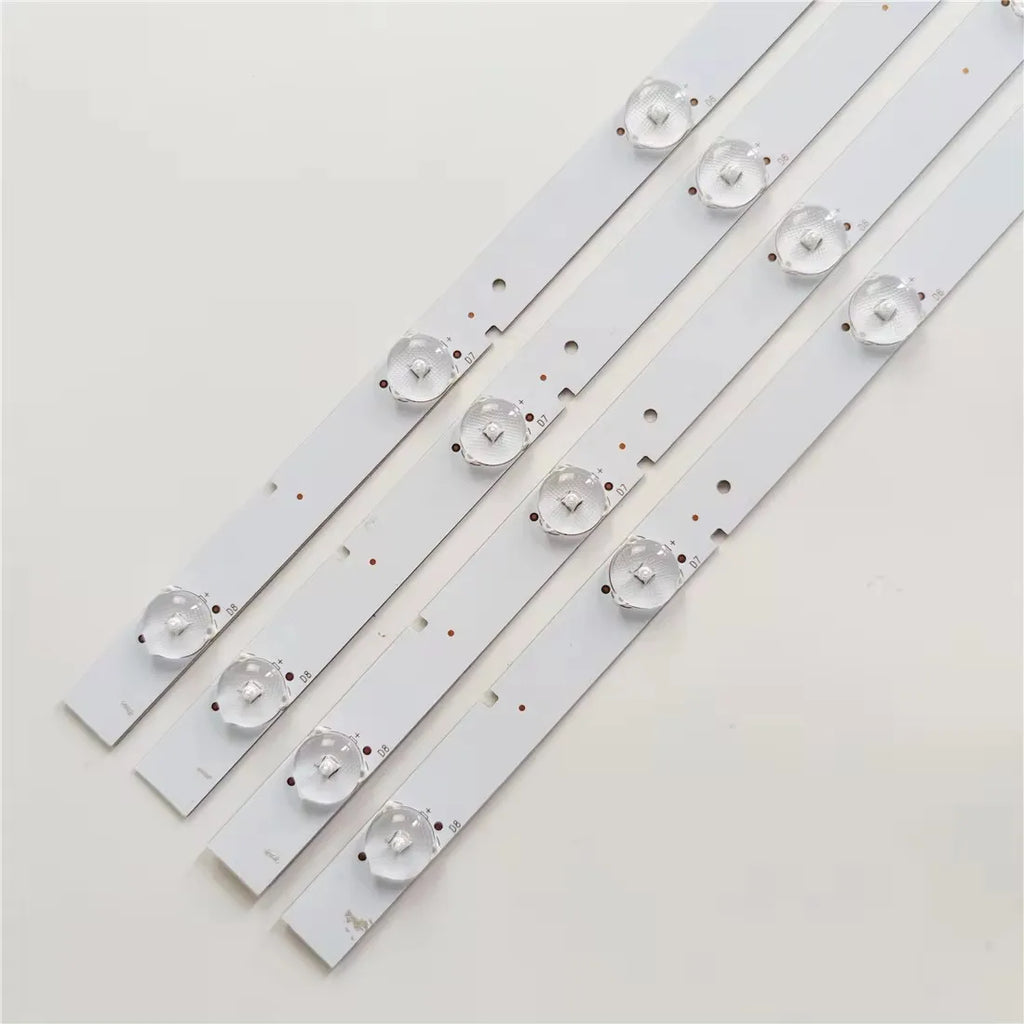 4PCS 630mm LED Backlight STRIP 8 Lamp LENS with Inverter for