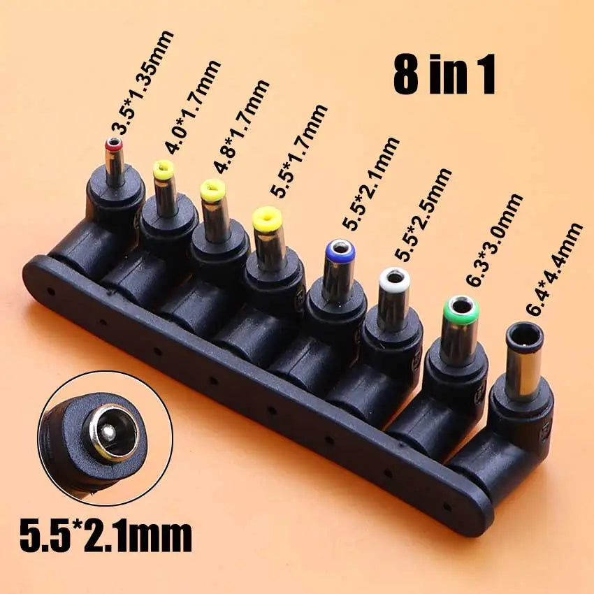 Universal 5.5x2.1mm Female to Male DC AC Power Plug Adapter 