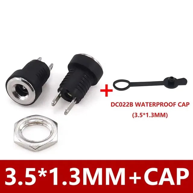 10/50PCS DC022B 5.5 X 2.1mm DC Power Jack Supply Socket 3.5X1.3 DC Female Panel Mount Connector Plug Adapter 5.5 2.5MM 2 Pin