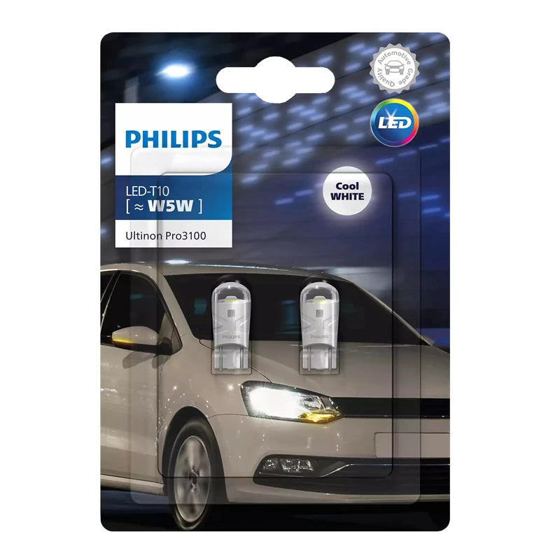 Philips Ultinon Pro3100 LED T10 W5W 6500K Cool White New Sty